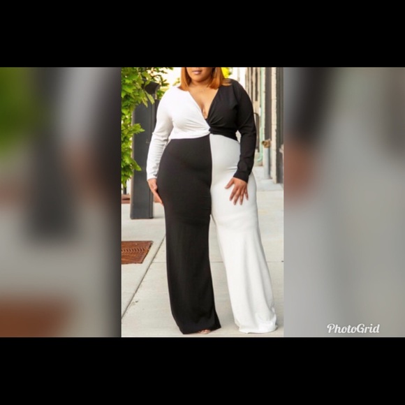 Pants - Gitionline black and white jumpsuit